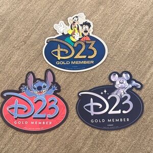 Collection of 3 D23 exclusive magnets goofy Mickey stitch